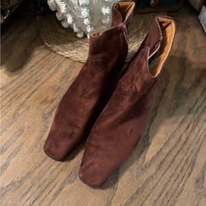 Brown Suede Ankle Boots
